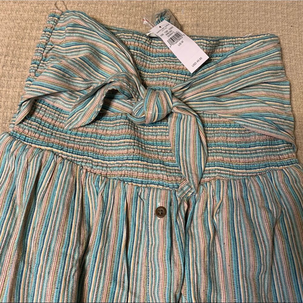 Strapless striped dress